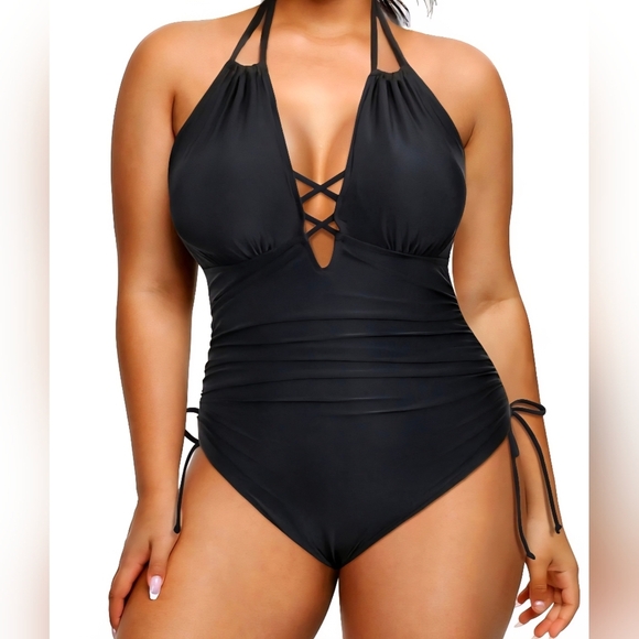 Aqua Eve Plus Size Swimsuit #524 - Picture 1 of 11